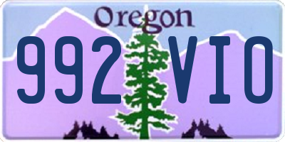 OR license plate 992VIO