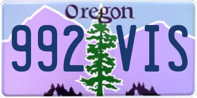 OR license plate 992VIS