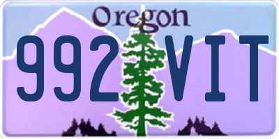 OR license plate 992VIT