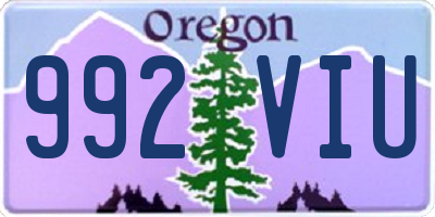 OR license plate 992VIU