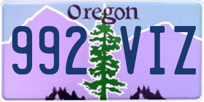 OR license plate 992VIZ
