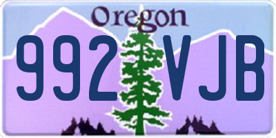 OR license plate 992VJB