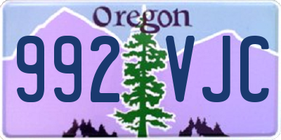 OR license plate 992VJC