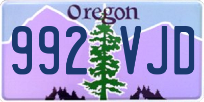 OR license plate 992VJD