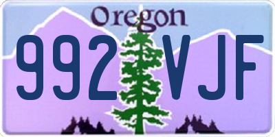 OR license plate 992VJF