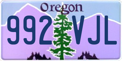 OR license plate 992VJL