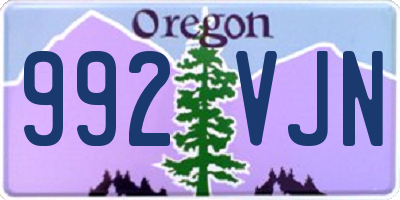OR license plate 992VJN
