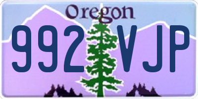 OR license plate 992VJP