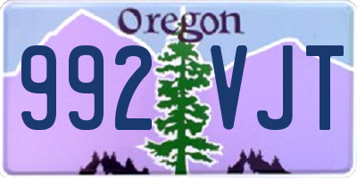 OR license plate 992VJT