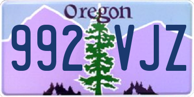 OR license plate 992VJZ