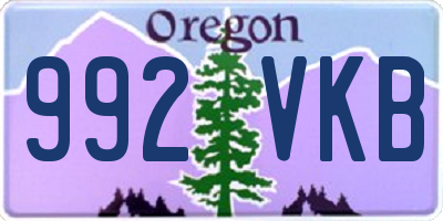 OR license plate 992VKB
