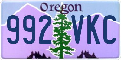 OR license plate 992VKC