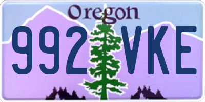 OR license plate 992VKE