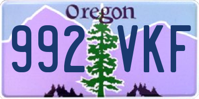 OR license plate 992VKF