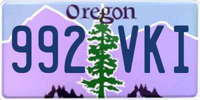 OR license plate 992VKI
