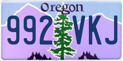 OR license plate 992VKJ