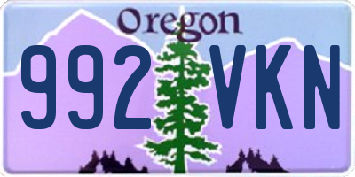 OR license plate 992VKN