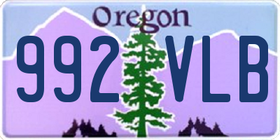 OR license plate 992VLB