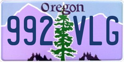 OR license plate 992VLG