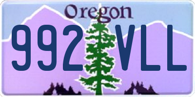 OR license plate 992VLL