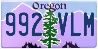 OR license plate 992VLM