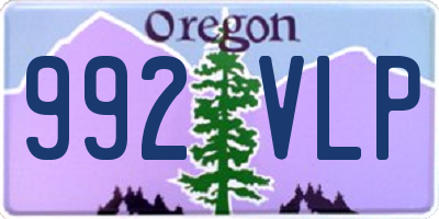 OR license plate 992VLP