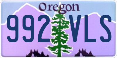 OR license plate 992VLS