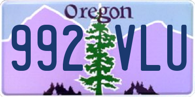 OR license plate 992VLU