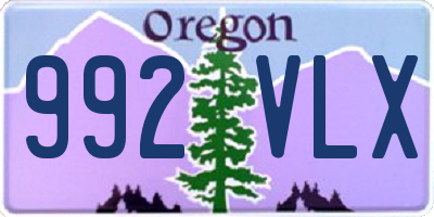 OR license plate 992VLX