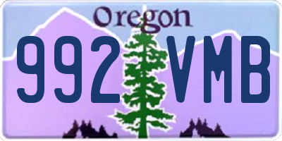 OR license plate 992VMB