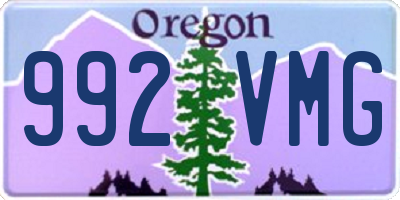 OR license plate 992VMG