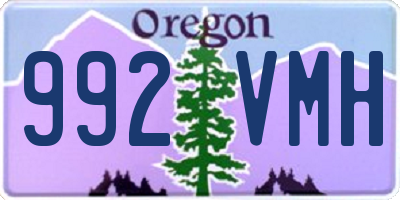 OR license plate 992VMH