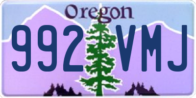 OR license plate 992VMJ
