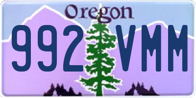 OR license plate 992VMM