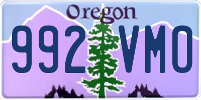 OR license plate 992VMO