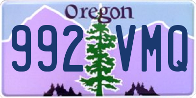 OR license plate 992VMQ