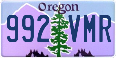 OR license plate 992VMR