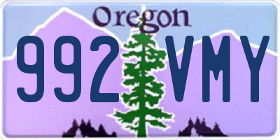 OR license plate 992VMY