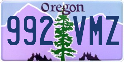 OR license plate 992VMZ