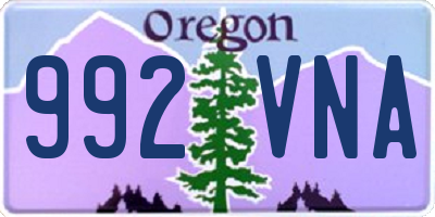 OR license plate 992VNA