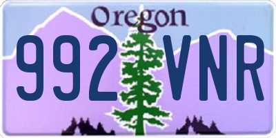 OR license plate 992VNR