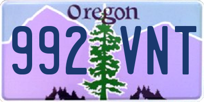 OR license plate 992VNT