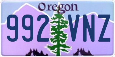 OR license plate 992VNZ