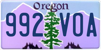 OR license plate 992VOA