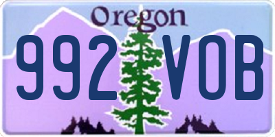 OR license plate 992VOB