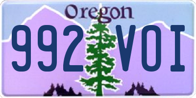 OR license plate 992VOI