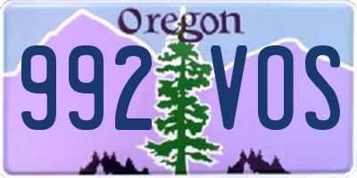 OR license plate 992VOS