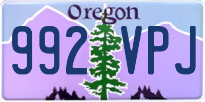 OR license plate 992VPJ