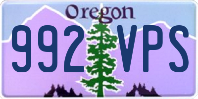 OR license plate 992VPS