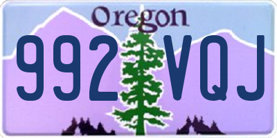 OR license plate 992VQJ